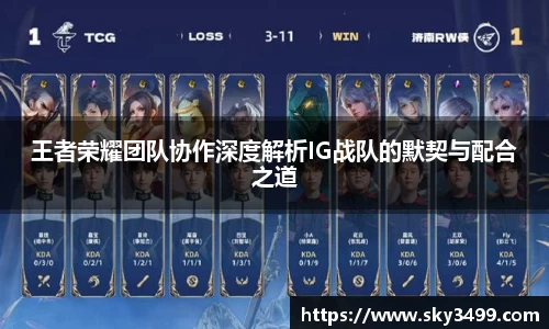 王者荣耀团队协作深度解析IG战队的默契与配合之道